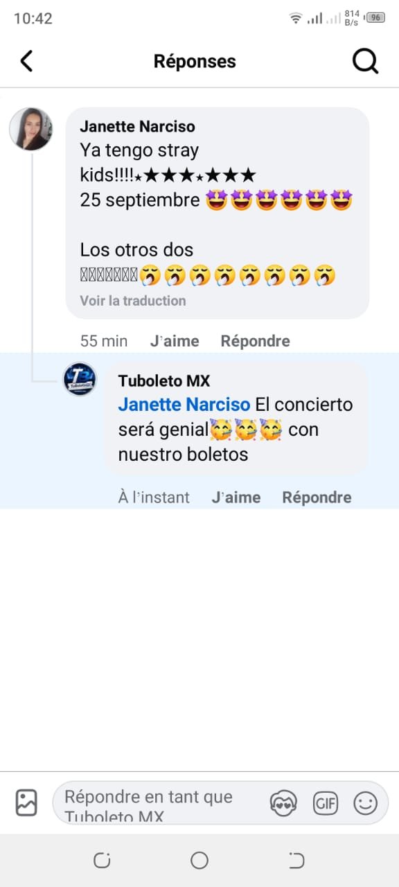 Respuesta positiva del cliente